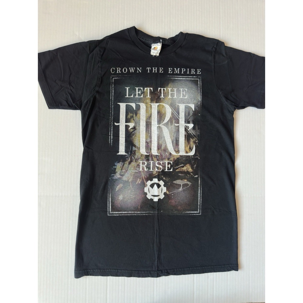 Crown The Empire Let The Fire Rise Black Graphic Band Tee Shirt Mens Medium - Picture 4 of 7